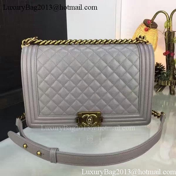 Boy Chanel Flap Bags Original Grey Cannage Pattern A67088 Gold Boy Chanel Flap Bags Original Grey Cannage Pattern A67088 Gold