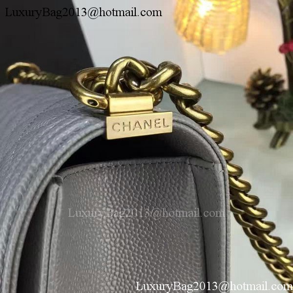 Boy Chanel Flap Bags Original Grey Cannage Pattern A67088 Gold Boy Chanel Flap Bags Original Grey Cannage Pattern A67088 Gold
