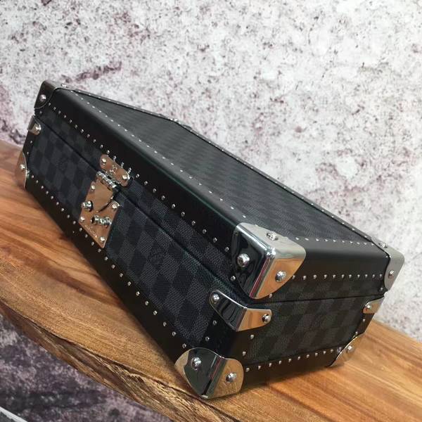 Louis Vuitton Damier Graphite Canvas Watches Box 40664 Blue Louis Vuitton Damier Graphite Canvas Watches Box 40664 Blue