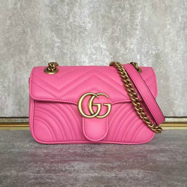 Gucci Now GG Marmont Mini Shoulder Bag 446744 Pink Gucci Now GG Marmont Mini Shoulder Bag 446744 Pink