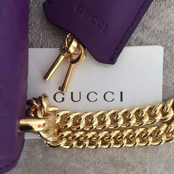 Gucci Padlock Gucci Signature Mini Shoulder Bag 409487A Purple Gucci Padlock Gucci Signature Mini Shoulder Bag 409487A Purple