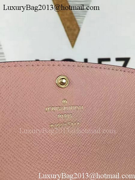 Louis Vuitton Monogram Canvas Emilie Wallet M60696 Pink Louis Vuitton Monogram Canvas Emilie Wallet M60696 Pink
