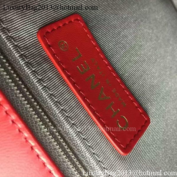 Boy Chanel Flap Bag Red Original Sheepskin Leather A67088 Gold Boy Chanel Flap Bag Red Original Sheepskin Leather A67088 Gold