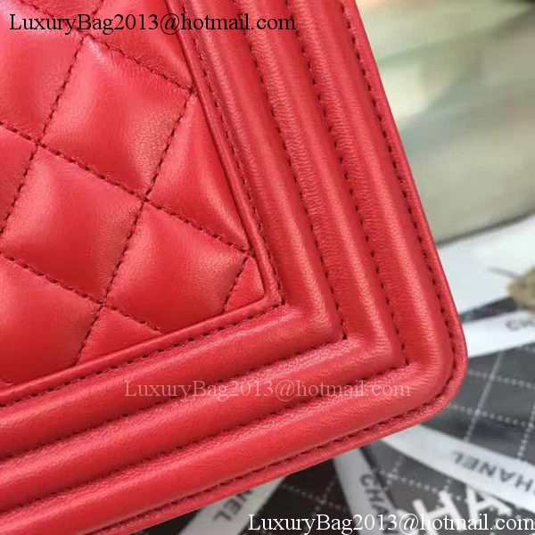 Boy Chanel Flap Bag Red Original Sheepskin Leather A67088 Gold Boy Chanel Flap Bag Red Original Sheepskin Leather A67088 Gold