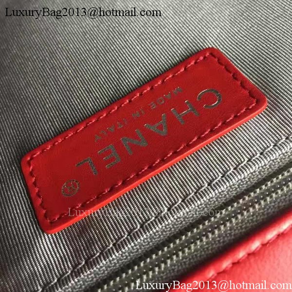 Boy Chanel Flap Bag Red Original Sheepskin Leather A67088 Silver Boy Chanel Flap Bag Red Original Sheepskin Leather A67088 Silver