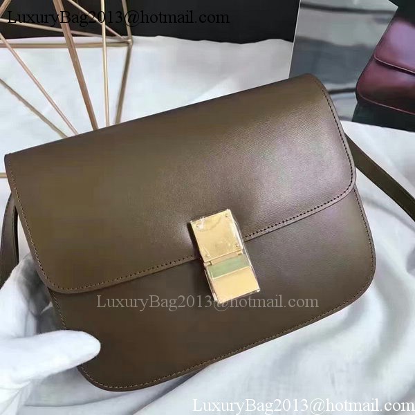 Celine Classic Box Flap Bag Smooth Leather C20447 Green Celine Classic Box Flap Bag Smooth Leather C20447 Green