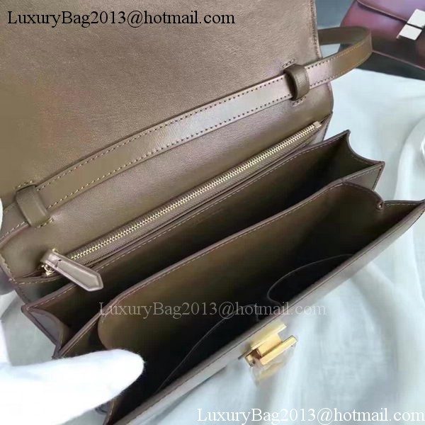 Celine Classic Box Flap Bag Smooth Leather C20447 Green Celine Classic Box Flap Bag Smooth Leather C20447 Green