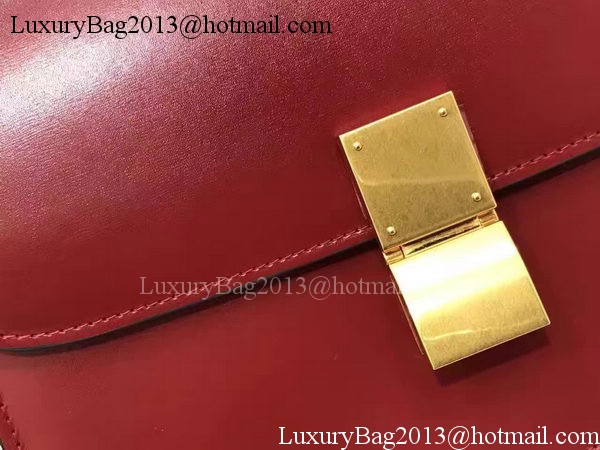 Celine Classic Box Flap Bag Smooth Leather C20447 Red Celine Classic Box Flap Bag Smooth Leather C20447 Red