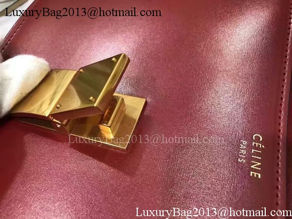 Celine Classic Box Flap Bag Smooth Leather C20447 Red Celine Classic Box Flap Bag Smooth Leather C20447 Red