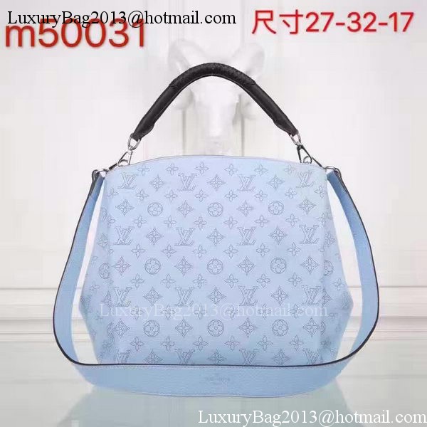 Louis Vuitton Calfskin Leather Babylone PM M50031 Blue Louis Vuitton Calfskin Leather Babylone PM M50031 Blue