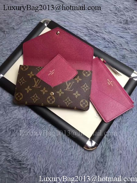 Louis Vuitton Monogram Canvas JEANNE WALLET M62155 Red Louis Vuitton Monogram Canvas JEANNE WALLET M62155 Red