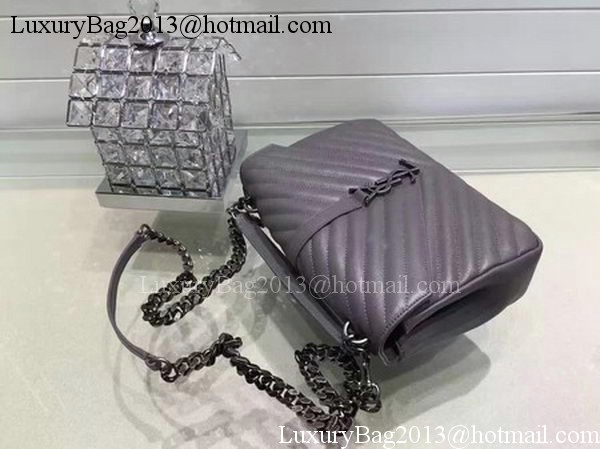 YSL Classic Monogramme Flap Bag Calfskin Leather Y22369 Grey YSL Classic Monogramme Flap Bag Calfskin Leather Y22369 Grey