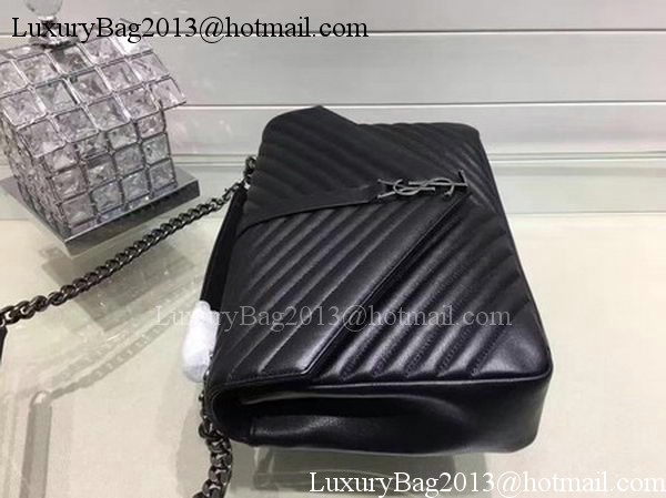 YSL Classic Monogramme Flap Bag Calfskin Leather Y22370 Black YSL Classic Monogramme Flap Bag Calfskin Leather Y22370 Black