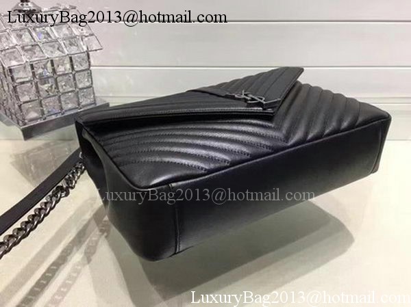 YSL Classic Monogramme Flap Bag Calfskin Leather Y22370 Black YSL Classic Monogramme Flap Bag Calfskin Leather Y22370 Black