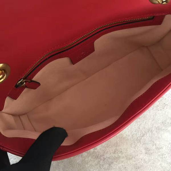 Gucci GG Marmont Sheenskin Shoulder Bag 443497A Red Gucci GG Marmont Sheenskin Shoulder Bag 443497A Red