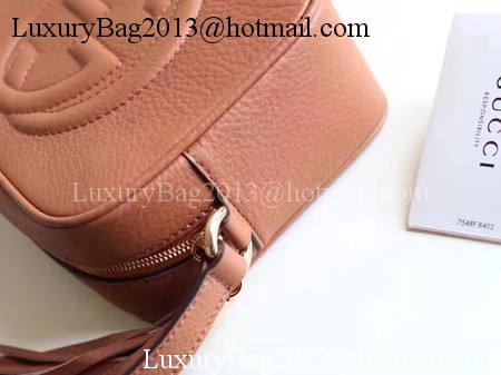 Gucci Soho Metallic Leather Disco Bag 308364 Brown Gucci Soho Metallic Leather Disco Bag 308364 Brown