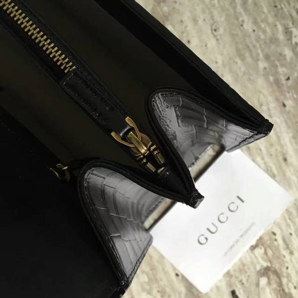 Gucci GG Marmont Crocodile Leather Shoulder Bag 431777 Black Gucci GG Marmont Crocodile Leather Shoulder Bag 431777 Black
