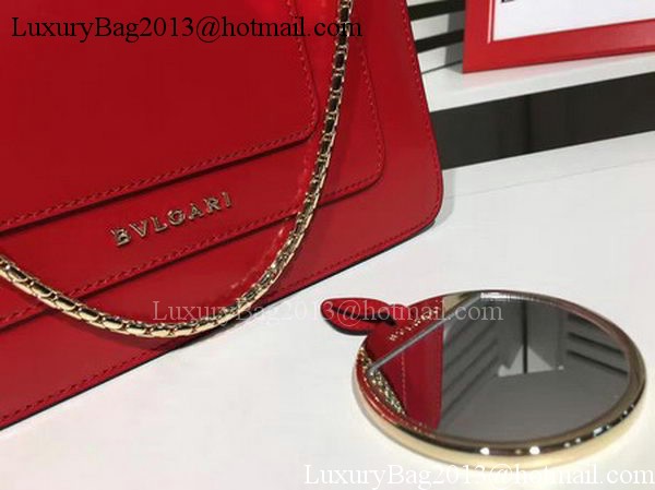 BVLGARI mini Shoulder Bag Calfskin Leather BG2282 Red BVLGARI mini Shoulder Bag Calfskin Leather BG2282 Red