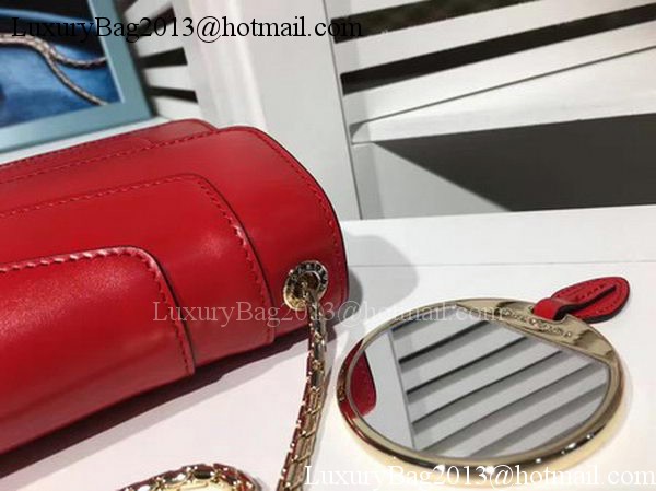 BVLGARI mini Shoulder Bag Calfskin Leather BG2282 Red BVLGARI mini Shoulder Bag Calfskin Leather BG2282 Red