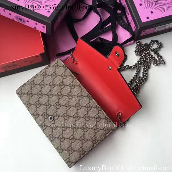 Gucci Dionysus GG Supreme Shoulder Bag 401231 Apricot&red Gucci Dionysus GG Supreme Shoulder Bag 401231 Apricot&red