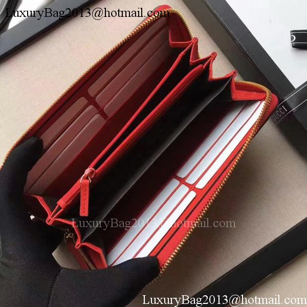Gucci Signature Zip Around Wallet 410102 Red Gucci Signature Zip Around Wallet 410102 Red