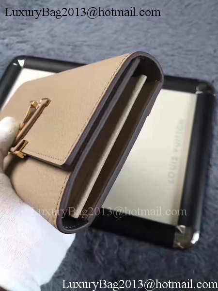 Louis Vuitton Calfskin Leather CAPUCINES WALLET M61249 Grey Louis Vuitton Calfskin Leather CAPUCINES WALLET M61249 Grey