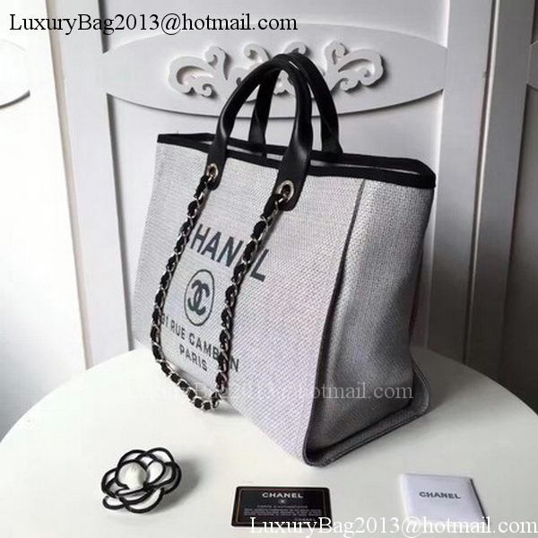 Chanel Large Canvas Tote Shopping Bag CHA1679 Grey