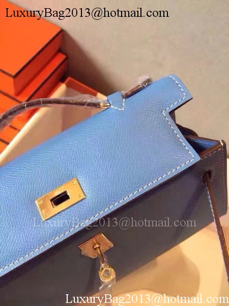Hermes Kelly 22cm Tote Bag Original Leather KL22 Blue Hermes Kelly 22cm Tote Bag Original Leather KL22 Blue