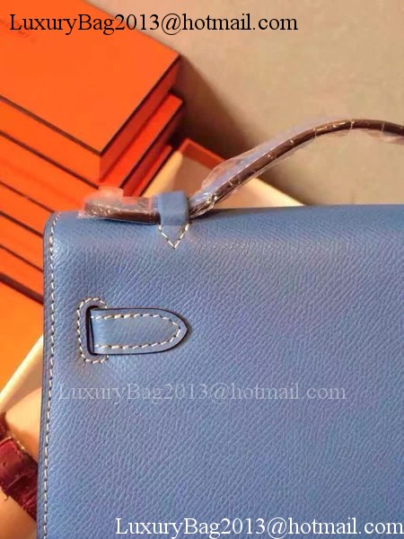 Hermes Kelly 22cm Tote Bag Original Leather KL22 Blue Hermes Kelly 22cm Tote Bag Original Leather KL22 Blue