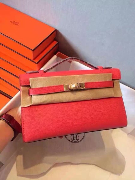 Hermes Kelly 22cm Tote Bag Original Leather KL22 Red