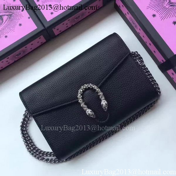 Gucci Dionysus Leather mini Chain Bag 401231 Black Gucci Dionysus Leather mini Chain Bag 401231 Black