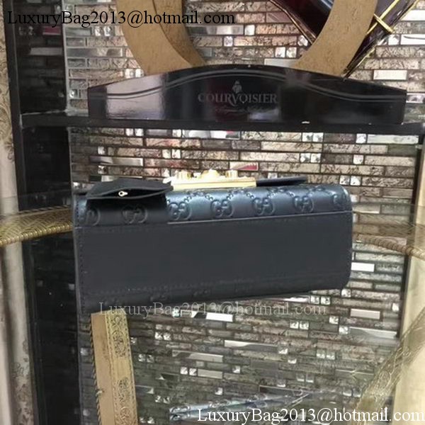Gucci Padlock Gucci Signature Mini Shoulder Bag 409487 Black Gucci Padlock Gucci Signature Mini Shoulder Bag 409487 Black