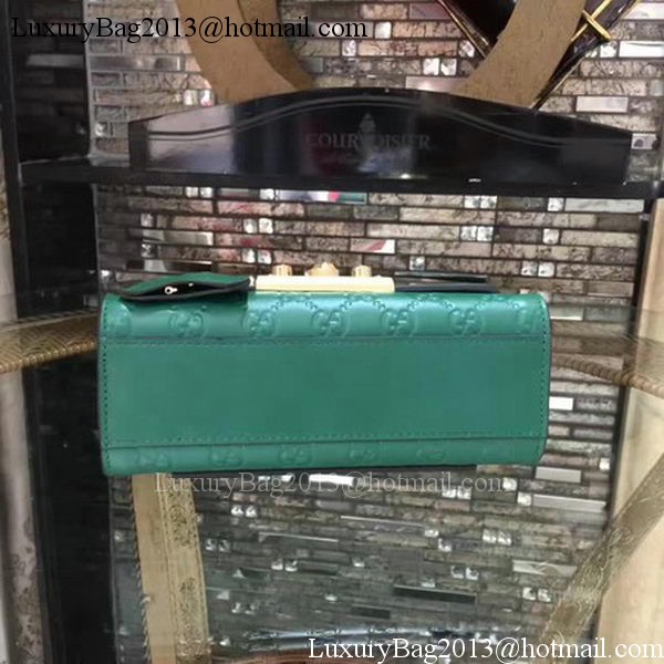Gucci Padlock Gucci Signature Mini Shoulder Bag 409487 Green Gucci Padlock Gucci Signature Mini Shoulder Bag 409487 Green