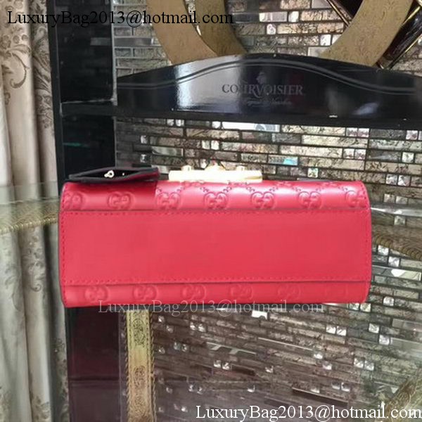 Gucci Padlock Gucci Signature Mini Shoulder Bag 409487 Red Gucci Padlock Gucci Signature Mini Shoulder Bag 409487 Red