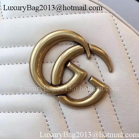Gucci GG Marmont Quilted Leather Backpack 476671 White Gucci GG Marmont Quilted Leather Backpack 476671 White