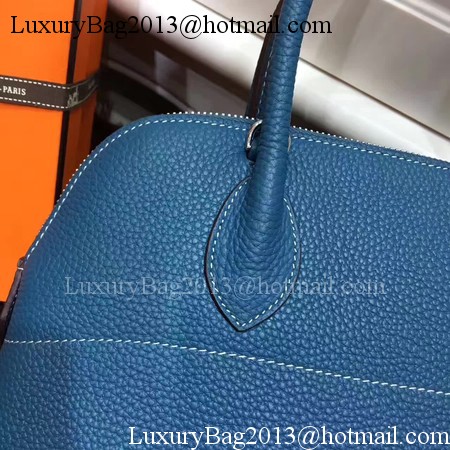 Hermes Bolide 31CM Calfskin Leather Tote Bag B3302 Blue Hermes Bolide 31CM Calfskin Leather Tote Bag B3302 Blue