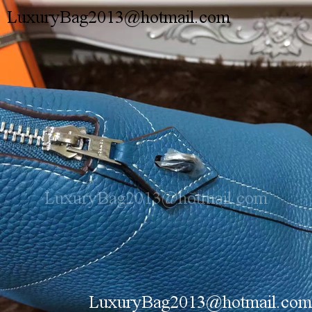 Hermes Bolide 31CM Calfskin Leather Tote Bag B3302 Blue Hermes Bolide 31CM Calfskin Leather Tote Bag B3302 Blue