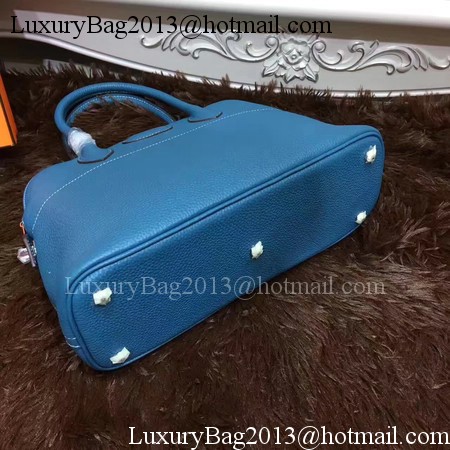 Hermes Bolide 31CM Calfskin Leather Tote Bag B3302 Blue Hermes Bolide 31CM Calfskin Leather Tote Bag B3302 Blue