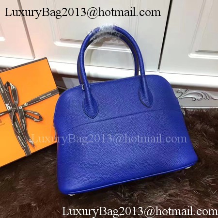 Hermes Bolide 31CM Calfskin Leather Tote Bag B3302 Royal Hermes Bolide 31CM Calfskin Leather Tote Bag B3302 Royal