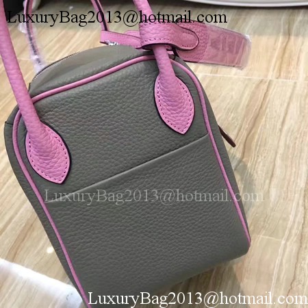 Hermes Lindy 30CM Original Leather Shoulder Bag LD30 Grey&Pink Hermes Lindy 30CM Original Leather Shoulder Bag LD30 Grey&Pink