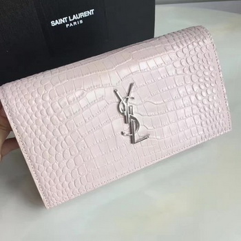 Saint Laurent mini Croco Leather Cross-body Shoulder Bag 360458 Pink Saint Laurent mini Croco Leather Cross-body Shoulder Bag 360458 Pink