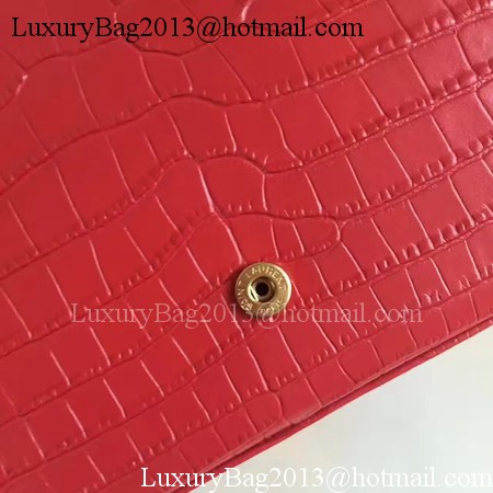 Saint Laurent mini Croco Leather Cross-body Shoulder Bag 360458 Red Saint Laurent mini Croco Leather Cross-body Shoulder Bag 360458 Red