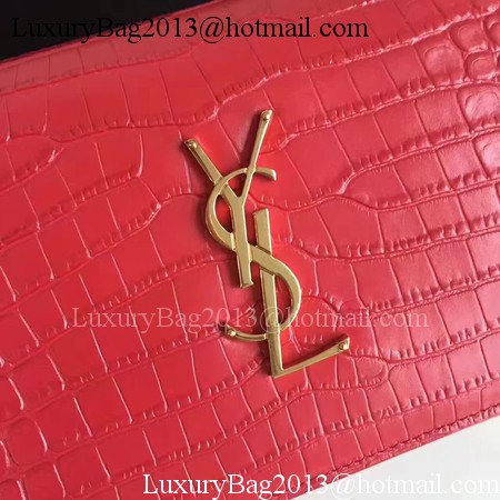 Saint Laurent mini Croco Leather Cross-body Shoulder Bag 360458 Red Saint Laurent mini Croco Leather Cross-body Shoulder Bag 360458 Red