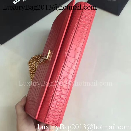 Saint Laurent mini Croco Leather Cross-body Shoulder Bag 360458 Red Saint Laurent mini Croco Leather Cross-body Shoulder Bag 360458 Red