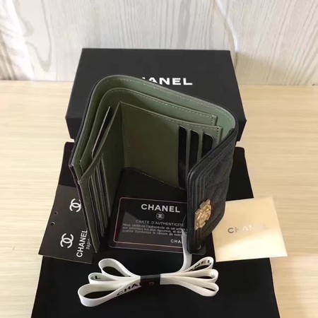 Boy Chanel Matelasse Bi-Fold Wallet Cannage Pattern CHA5261 Black Boy Chanel Matelasse Bi-Fold Wallet Cannage Pattern CHA5261 Black