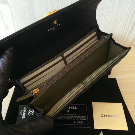 Chanel Boy Matelasse Long Wallet Black Cannage Pattern CHA5263 Gold Chanel Boy Matelasse Long Wallet Black Cannage Pattern CHA5263 Gold
