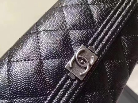 Chanel Boy Matelasse Long Wallet Black Cannage Pattern CHA5263 Silver Chanel Boy Matelasse Long Wallet Black Cannage Pattern CHA5263 Silver