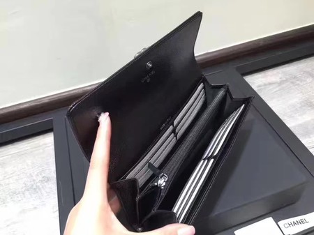 Chanel Boy Matelasse Long Wallet Black Cannage Pattern CHA5263 Silver Chanel Boy Matelasse Long Wallet Black Cannage Pattern CHA5263 Silver