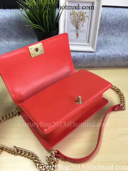 Boy Chanel Flap Bag Original Calfskin Leather A67086B Red Boy Chanel Flap Bag Original Calfskin Leather A67086B Red