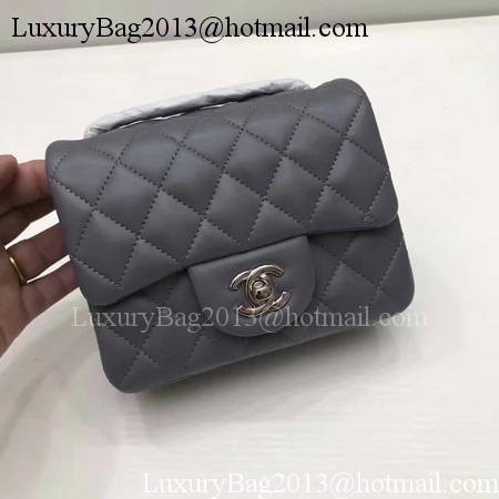 Chanel Classic MINI Flap Bag Original Sheepskin Leather A1115 Grey Chanel Classic MINI Flap Bag Original Sheepskin Leather A1115 Grey